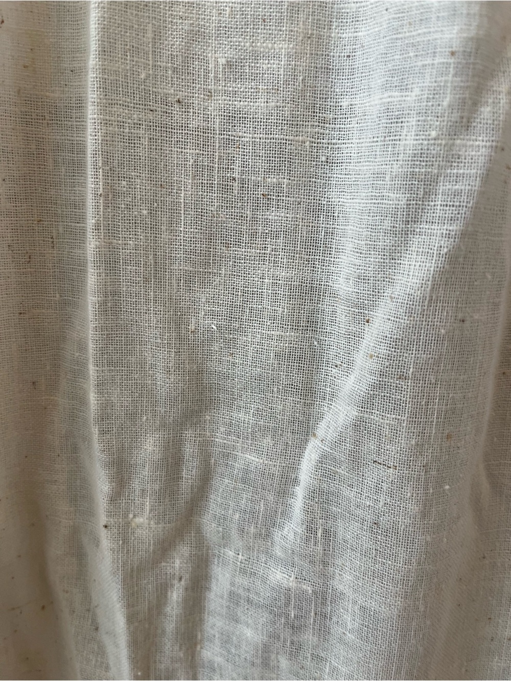 Vintage 70s Kaftan Dress Eyelet Cotton Blend Size L Gauzy Goddess Prairie USA - Picture 10 of 10